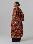 Oversized Red Patterned Robe
