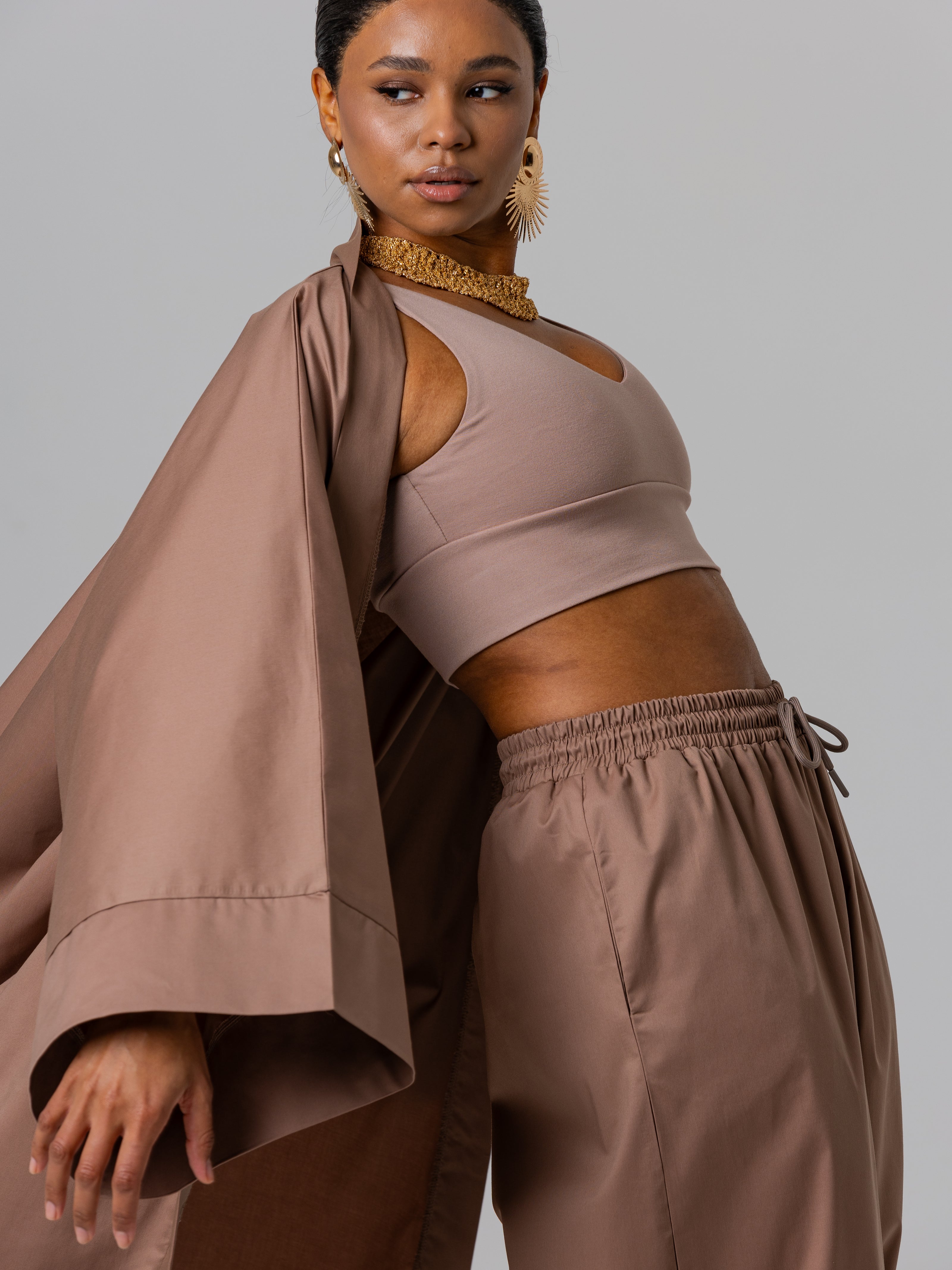 Beige crop top