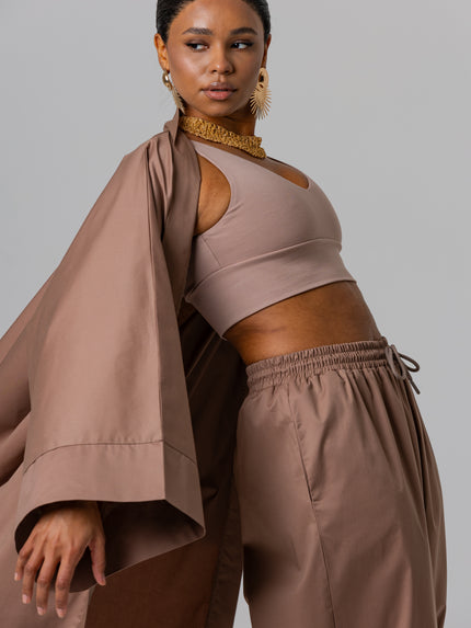Beige crop top