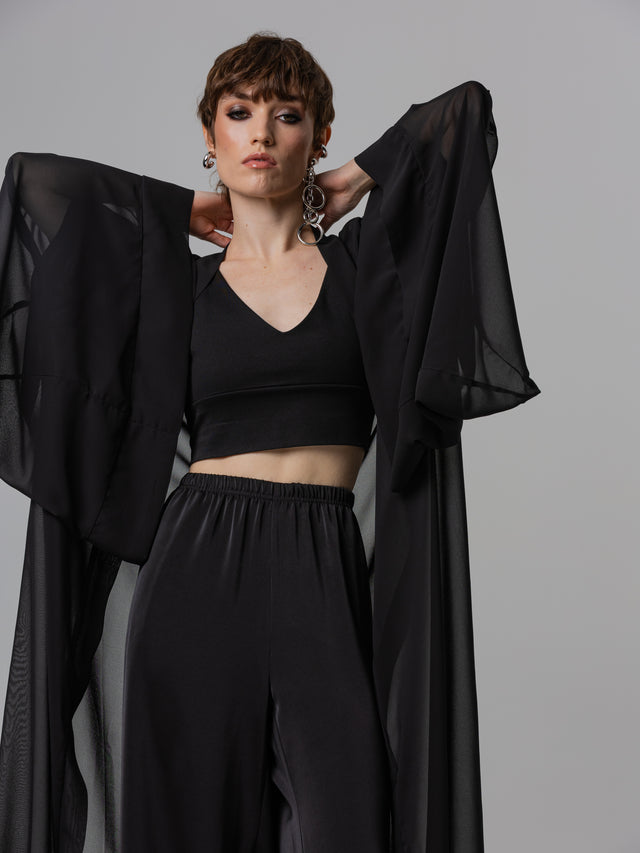 Black crop top