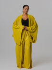 An elegant satin kimono set