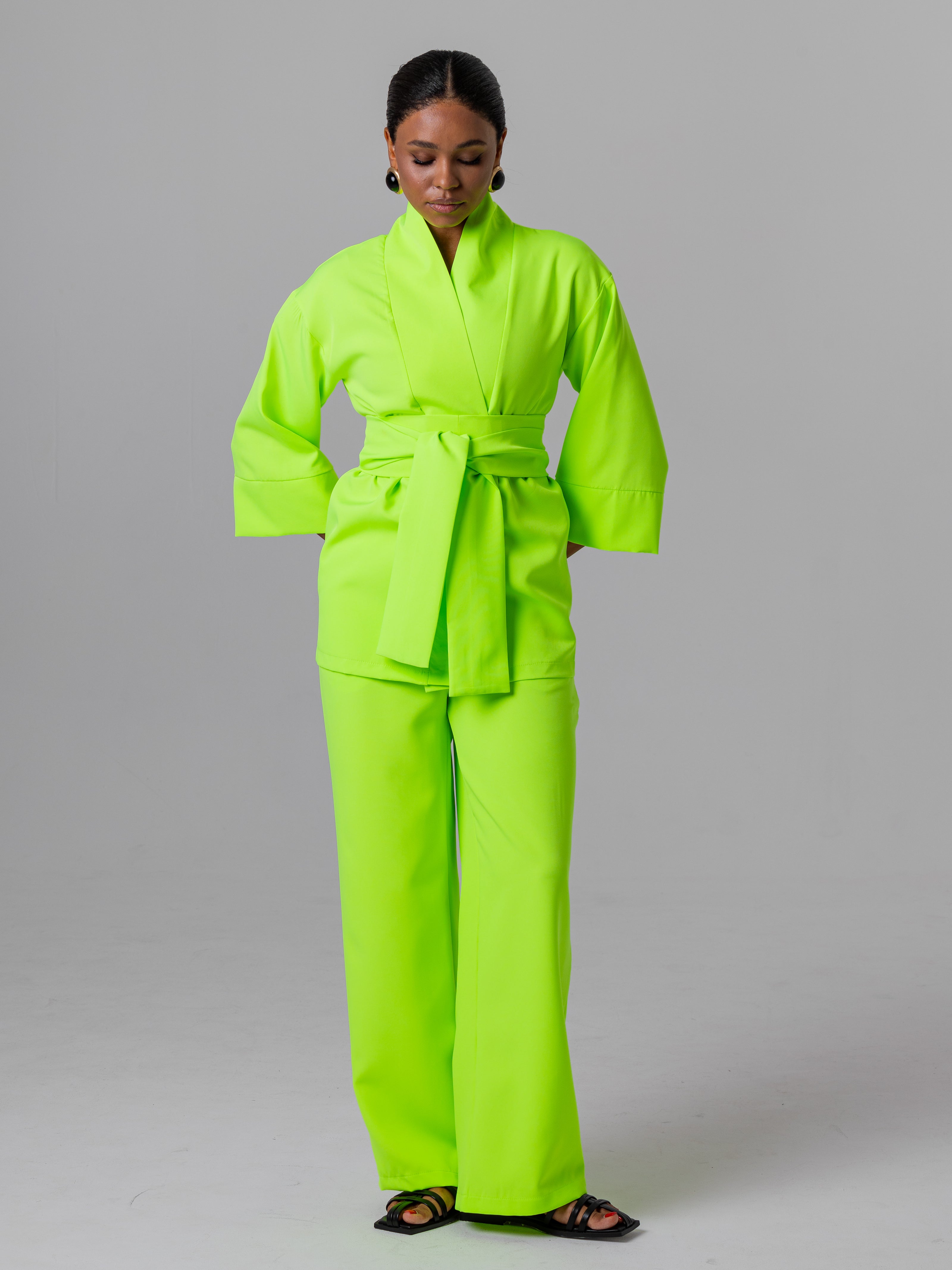 Kimono Set Electric Lime Set
