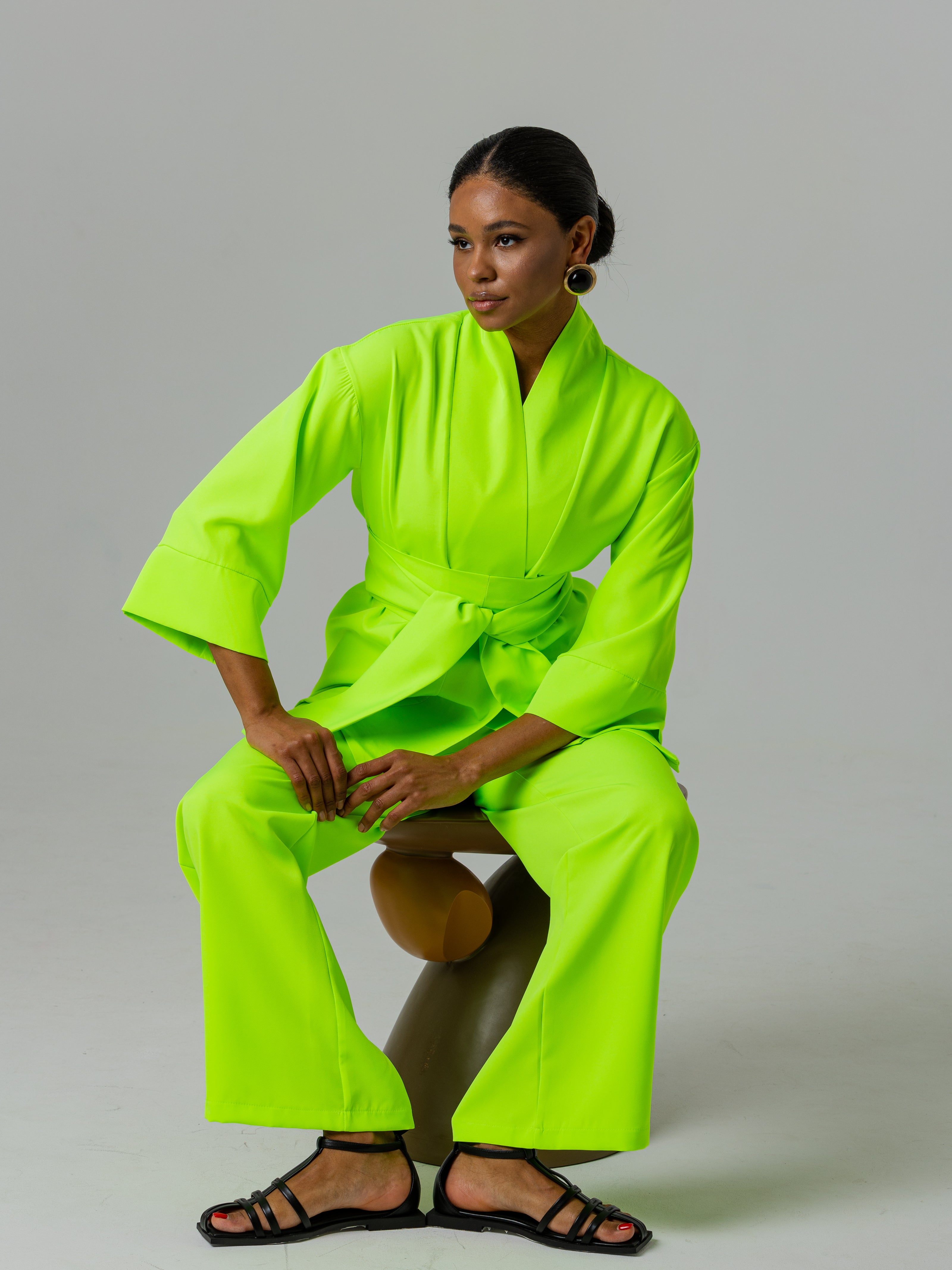 Kimono Set Electric Lime Set